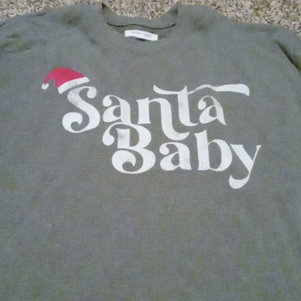 Oversized santa baby chrismas crewneck